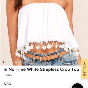 Lulus Tube Top NWT